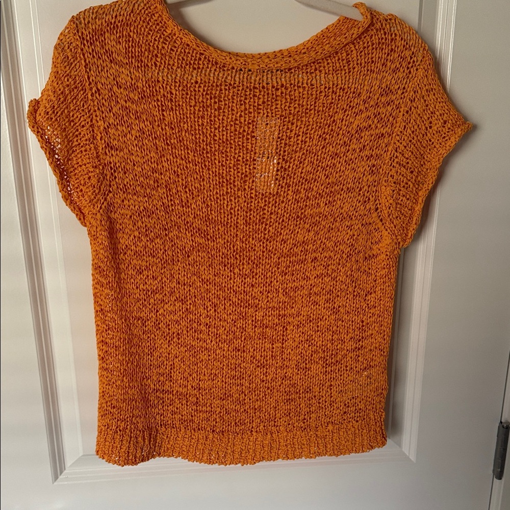 J. Crew Bright Orange Knit Top